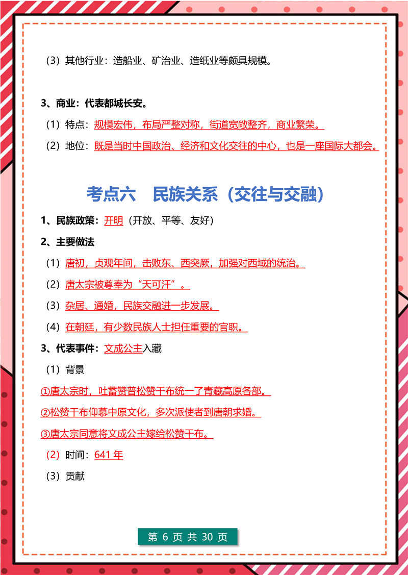 七年级历史下册--考点清单（期末）-速记_页面_06